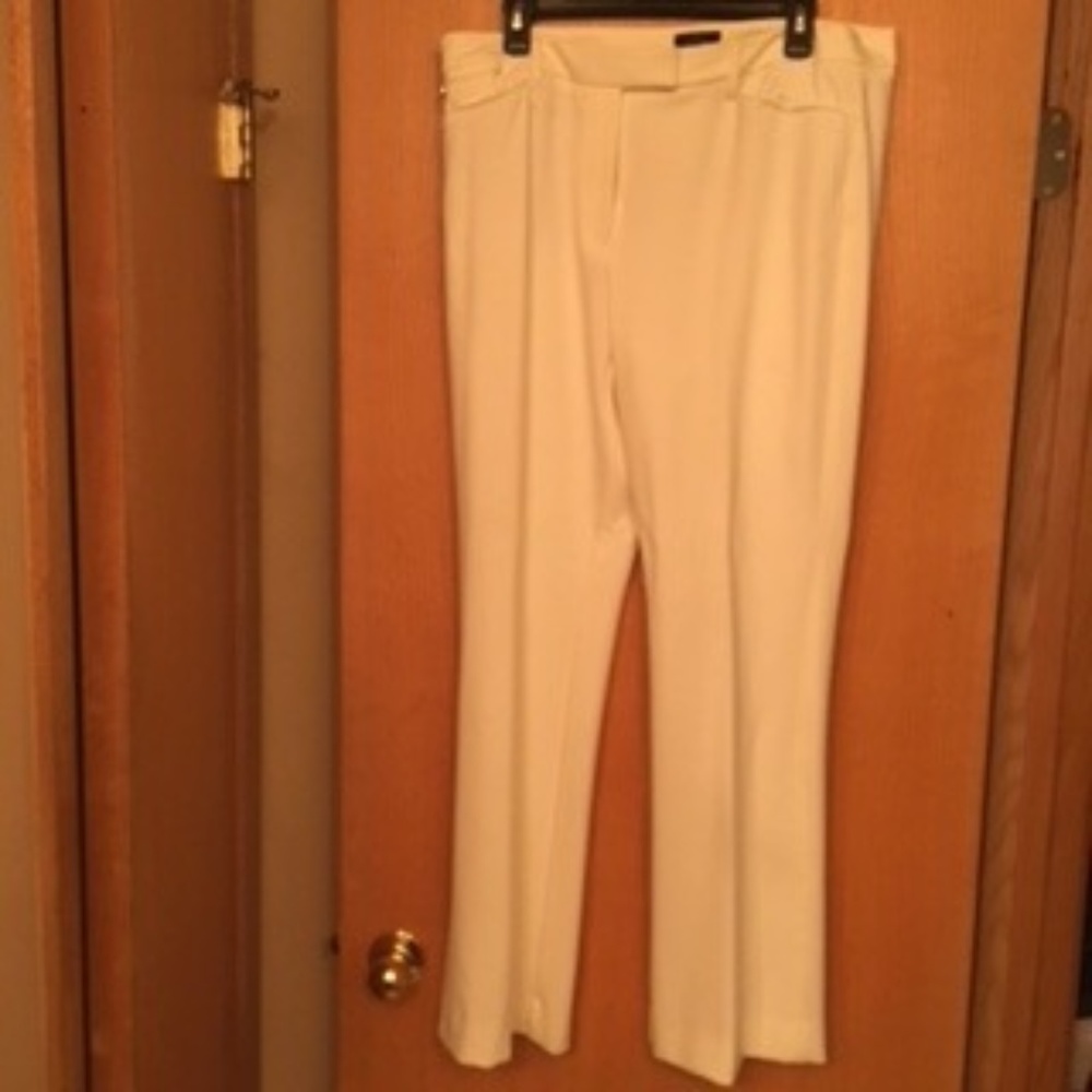 WHBM Ecru  Slim Fit  Boot Cut 14 TALL